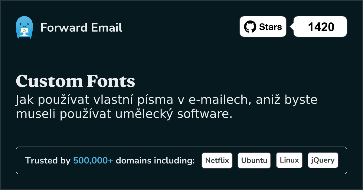 Vlastní písma v e-mailech