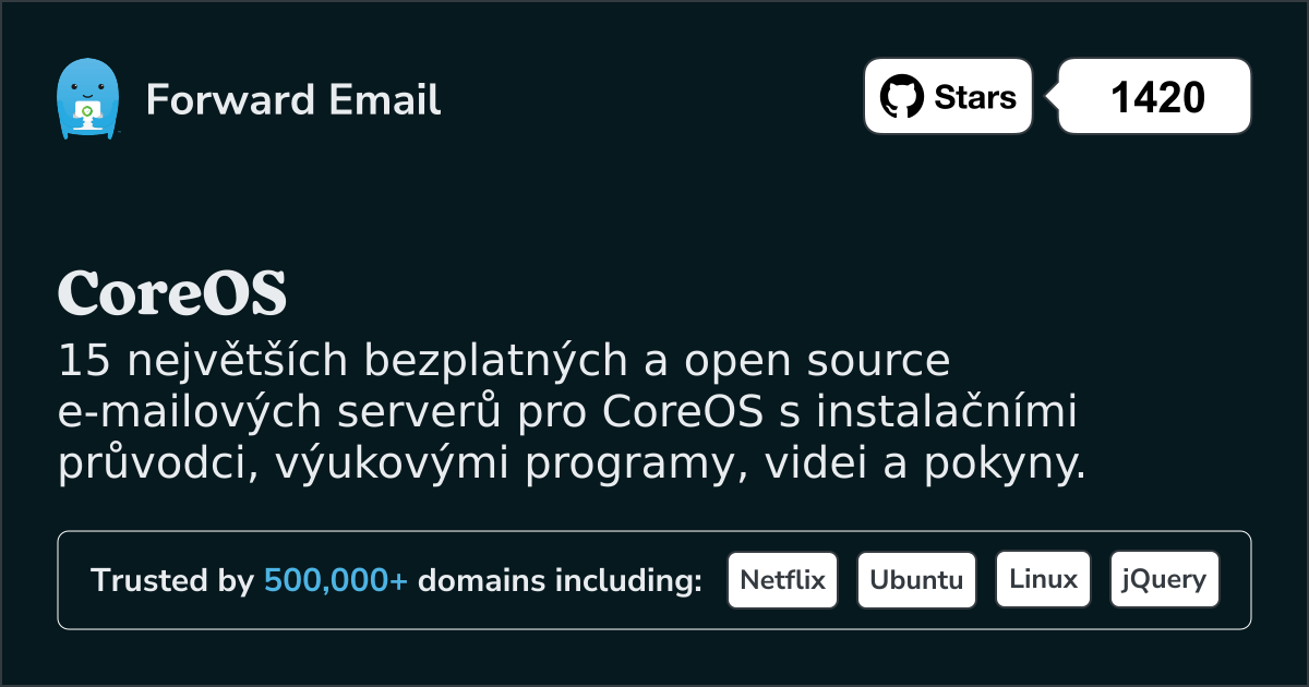 15 nejlepších open source e-mailových serverů pro CoreOS v 2025