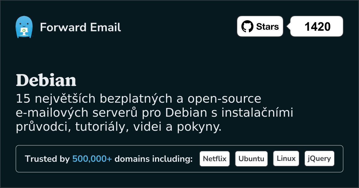 15 nejlepších open source e-mailových serverů pro Debian v 2025