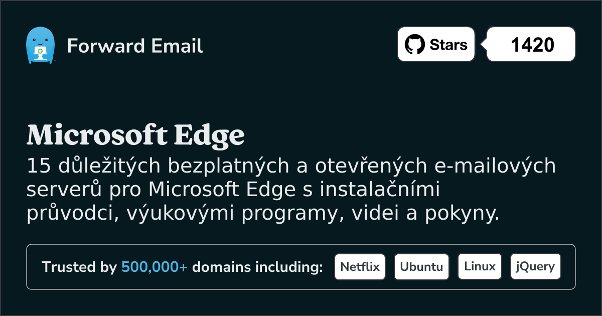 15 Důležité Open Source e-mailové servery pro Microsoft Edge v 2025