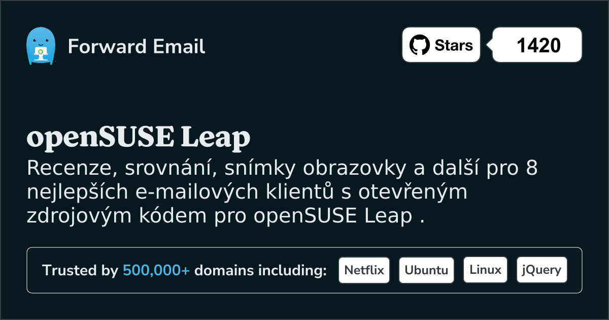 8 nejlepších e-mailových klientů s otevřeným zdrojovým kódem pro openSUSE Leap v 2025