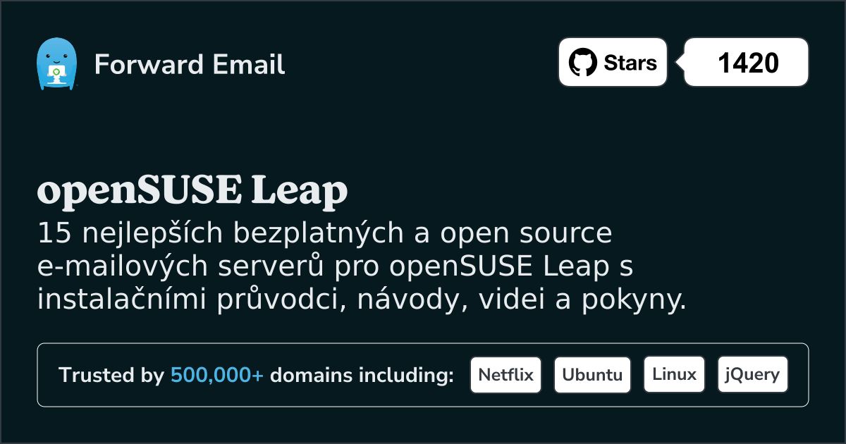 15 nejlepších open source e-mailových serverů pro openSUSE Leap v 2025