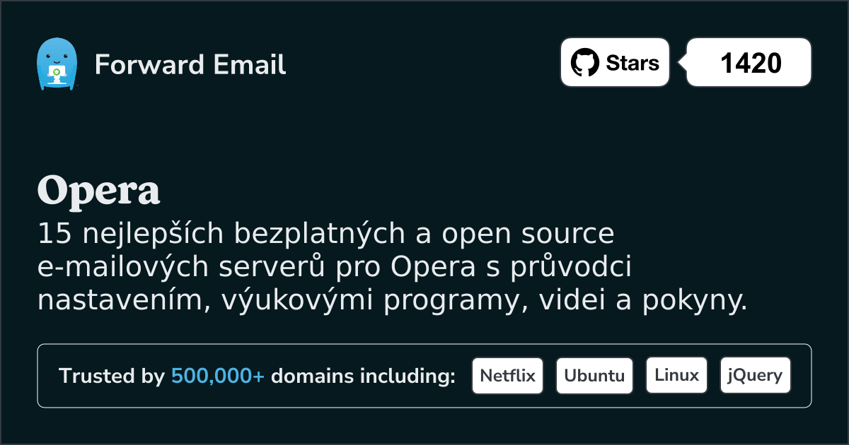 15 nejlepších open source e-mailových serverů pro Opera v 2025