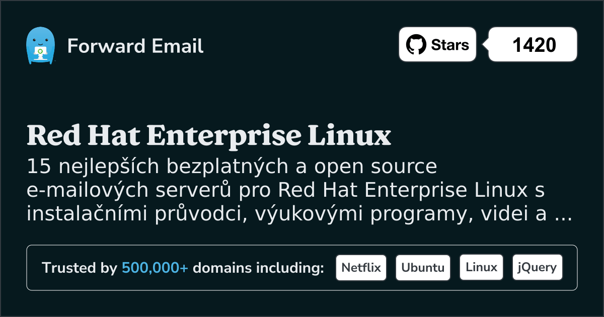 15 nejlepších open source e-mailových serverů pro Red Hat Enterprise Linux v 2025