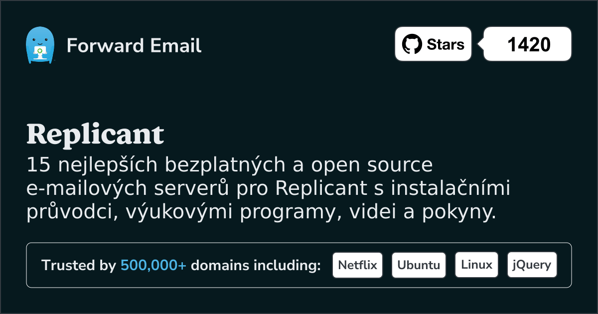 15 nejlepších open source e-mailových serverů pro Replicant v 2025