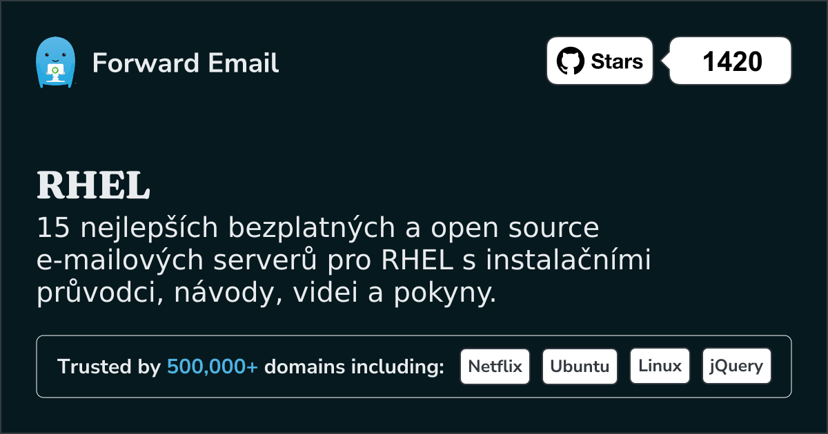 15 nejlepších open source e-mailových serverů pro RHEL v 2025