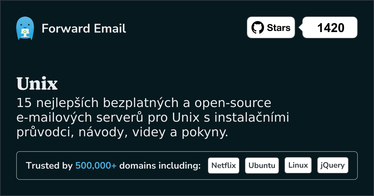 15 nejlepších open source e-mailových serverů pro Unix v 2025