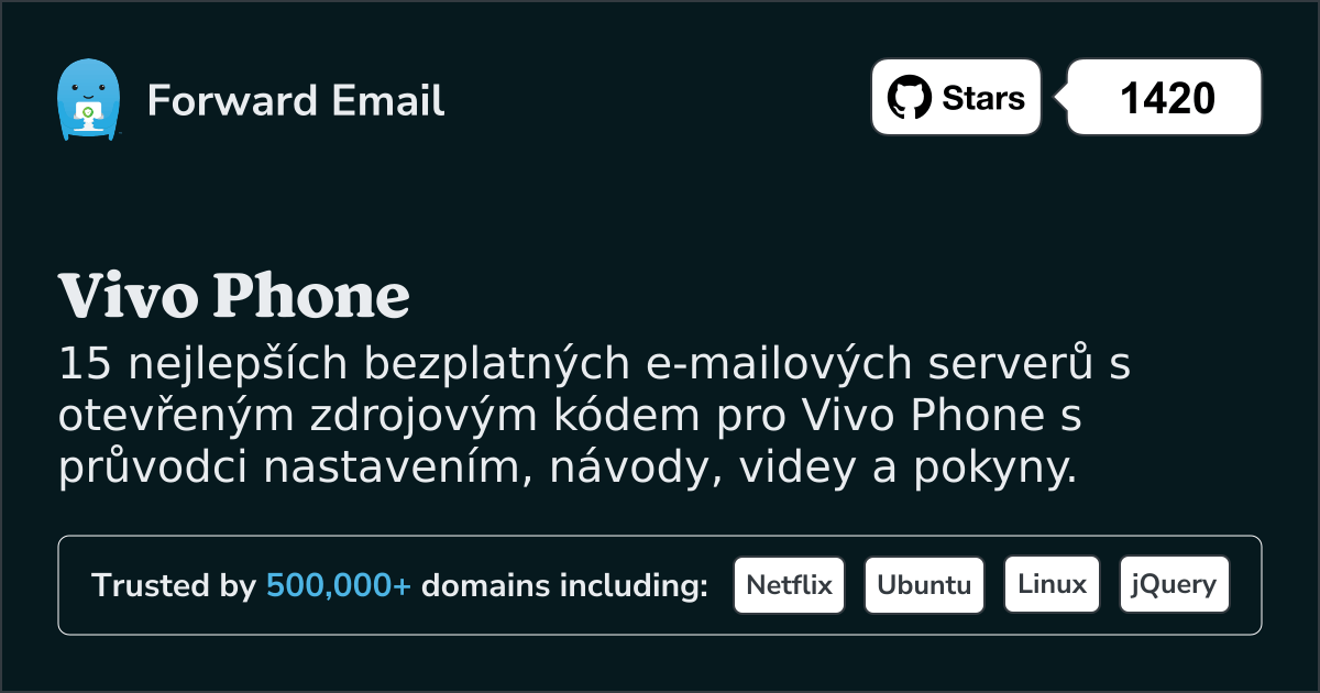 15 nejlepších open source e-mailových serverů pro Vivo Phone v 2025