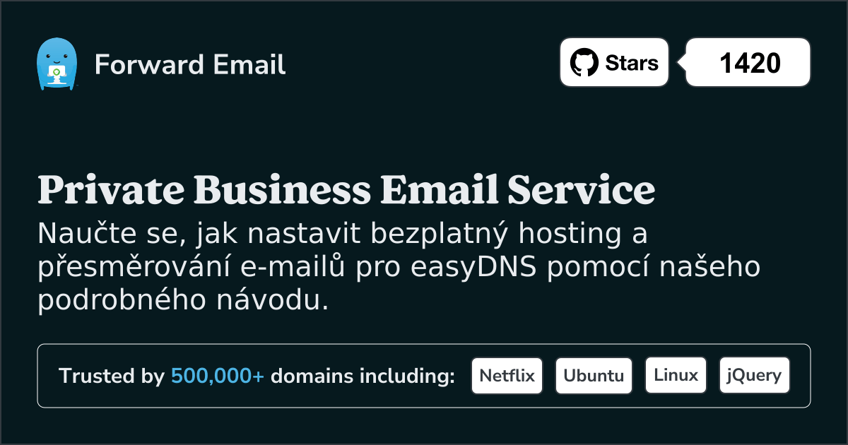 Jak nastavit e-mail pomocí easyDNS