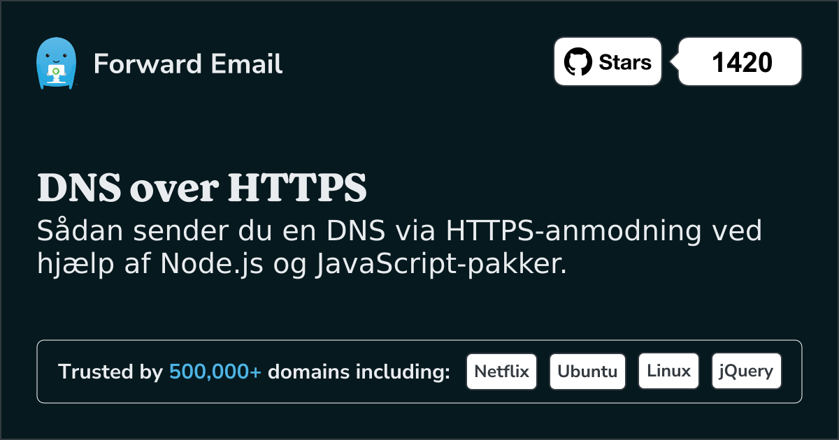 Node.js DNS over HTTPS