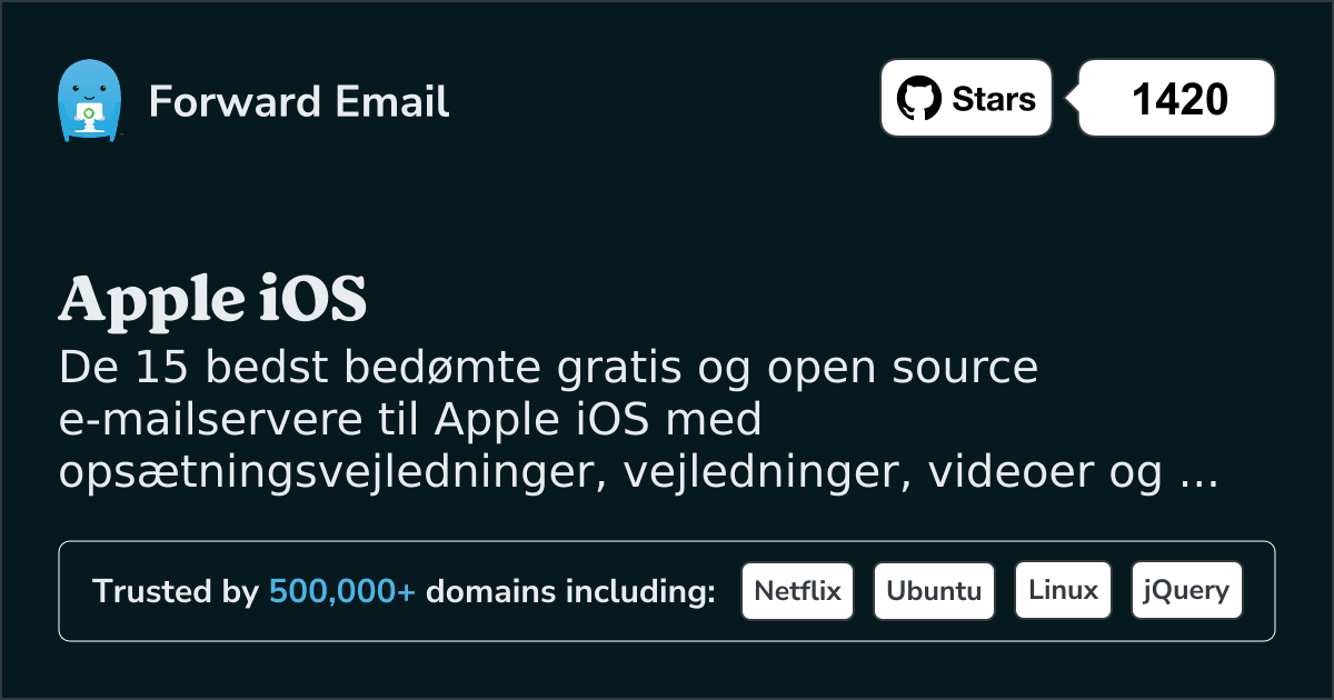 15 Topbedømte Open Source-e-mail-servere til Apple iOS i 2025