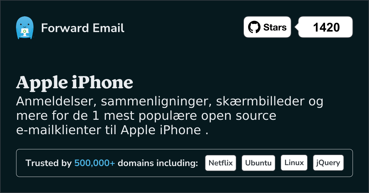 1 mest populære open source e-mail-klienter til Apple iPhone i 2025