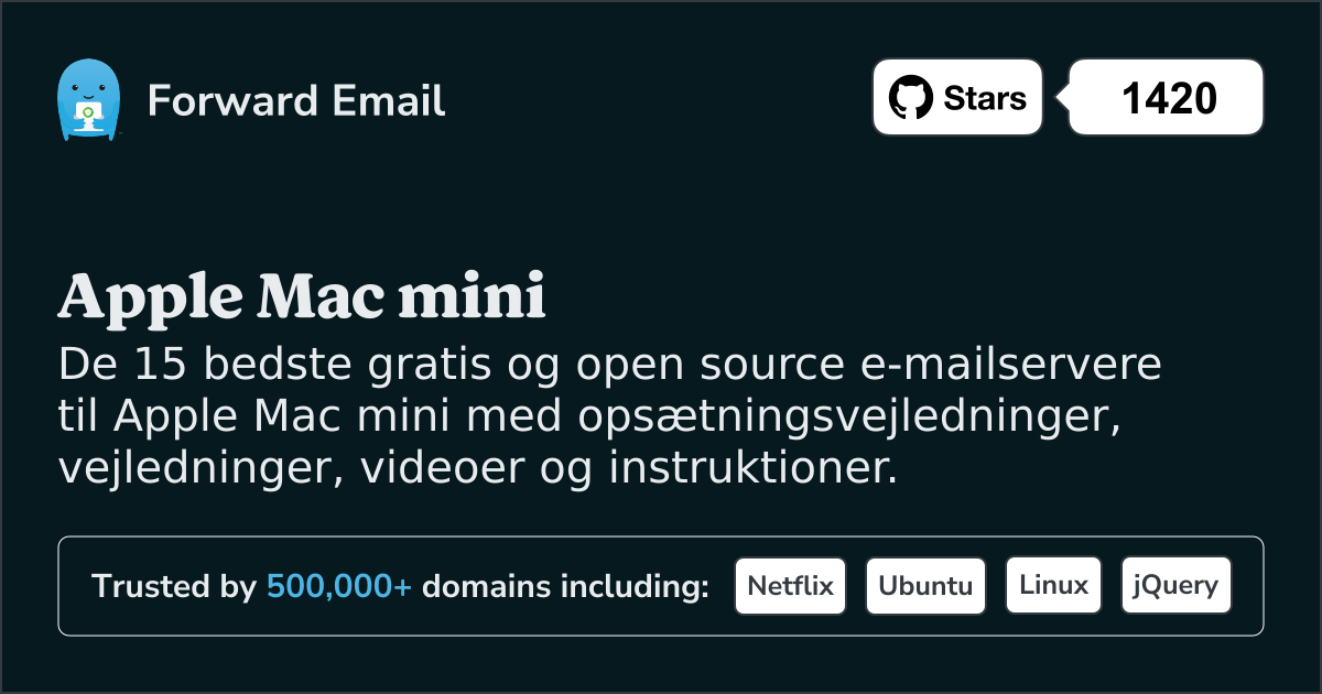 15 bedste open source-e-mail-servere til Apple Mac mini i 2025