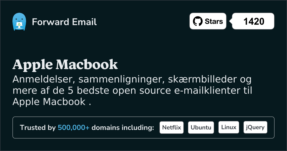 5 Bedste Open Source e-mail-klienter til Apple Macbook i 2025