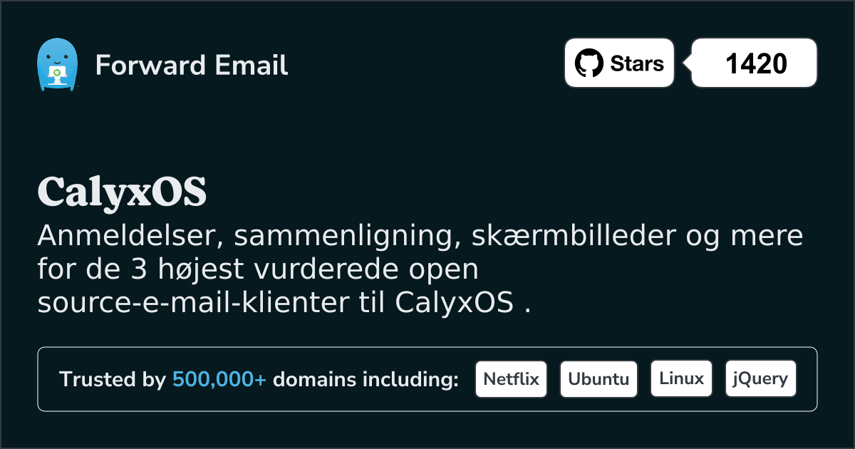 3 højest vurderede Open Source e-mail-klienter til CalyxOS i 2025