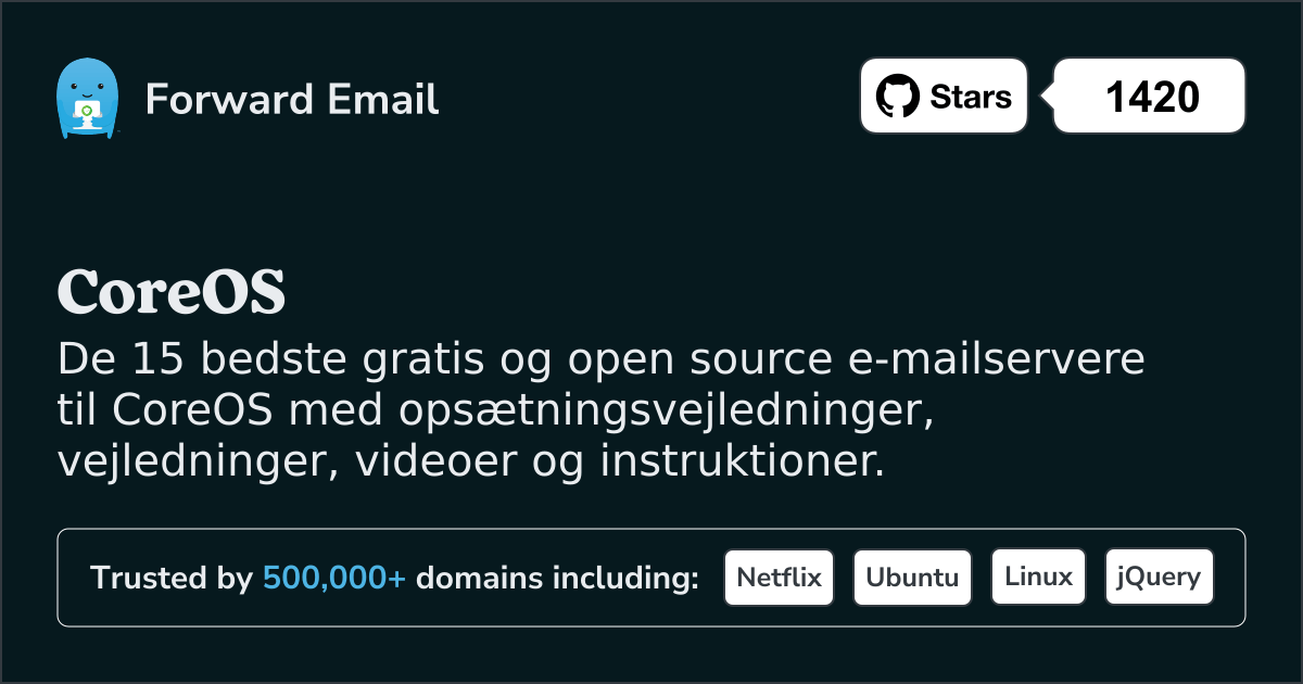 15 bedste Open Source e-mail-servere til CoreOS i 2025