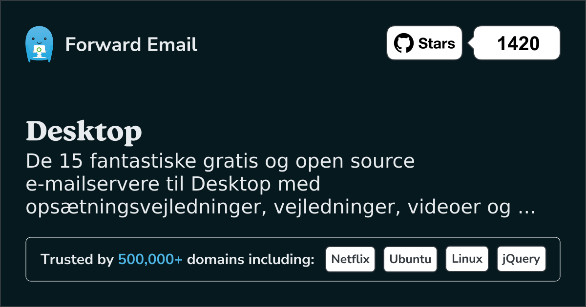 15 fantastiske Open Source e-mail-servere til Desktop i 2025