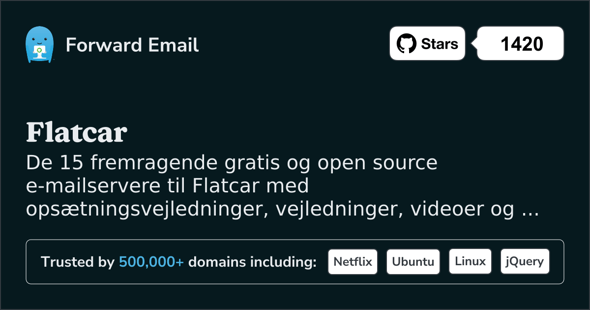 15 fremragende Open Source e-mail-servere til Flatcar i 2025