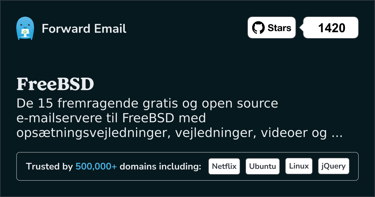 15 fremragende Open Source e-mail-servere til FreeBSD i 2025
