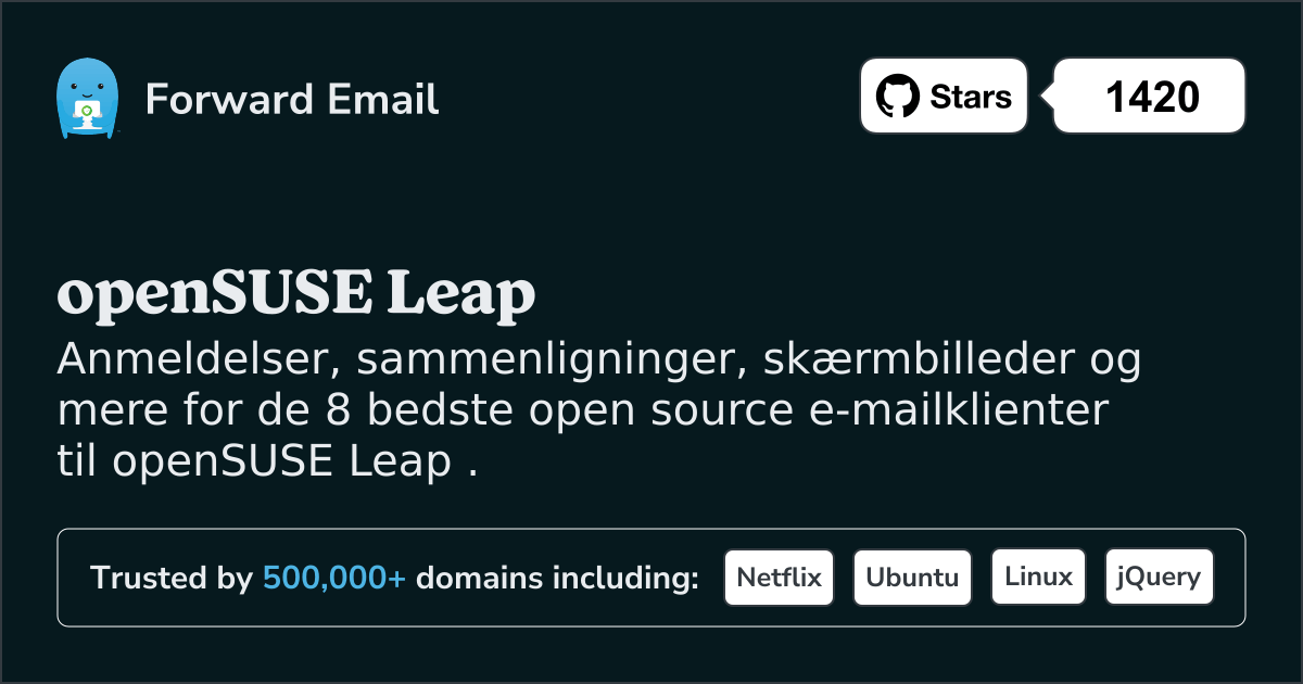 8 Top Open Source e-mail-klienter til openSUSE Leap i 2025