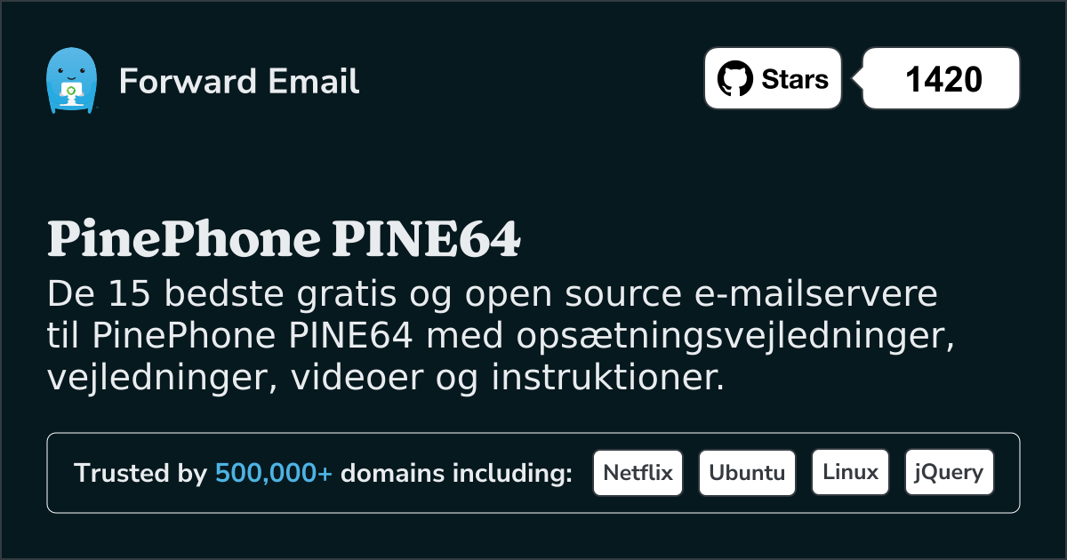 15 Top Open Source e-mail-servere til PinePhone PINE64 i 2025