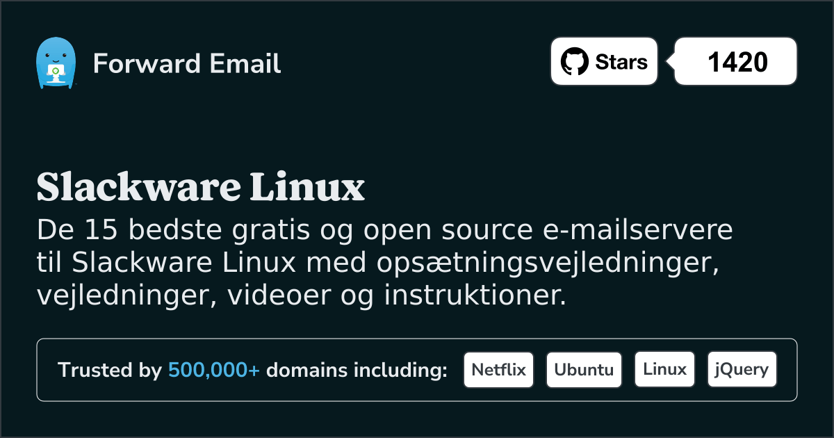 15 Top Open Source e-mail-servere til Slackware Linux i 2025