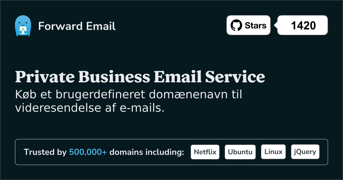 Registrer brugerdefineret domæne til e-mail