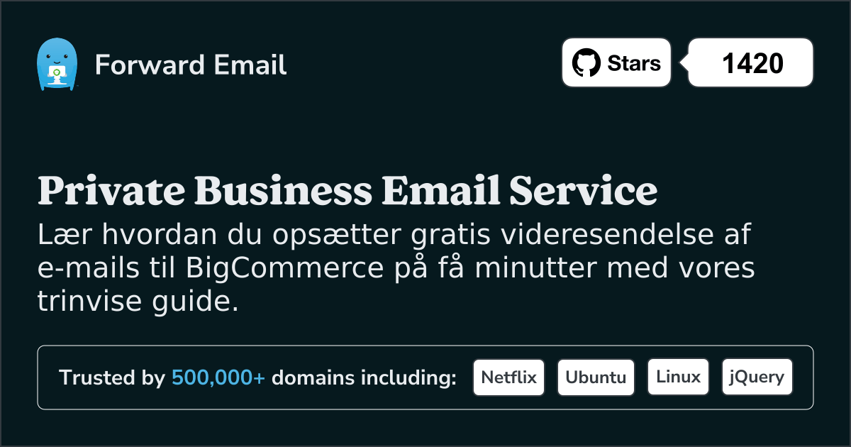 Sådan opsætter du e-mail med BigCommerce
