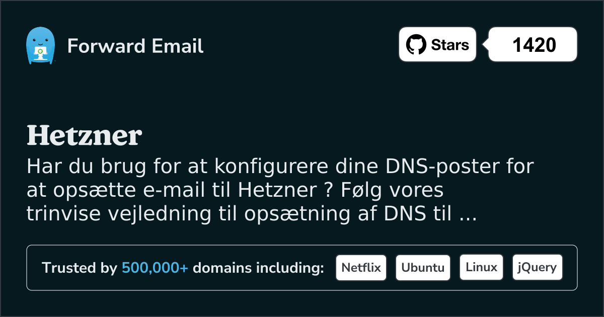 Sådan opsætter du e-mail med Hetzner