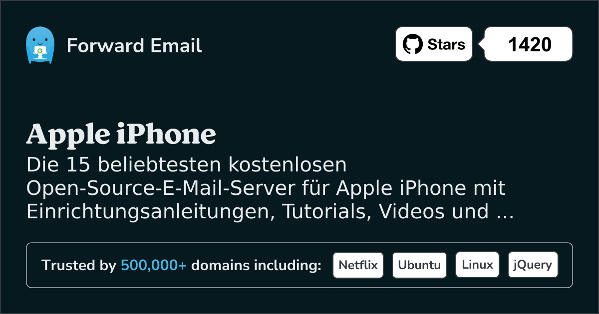 Die 15 beliebtesten Open-Source-E-Mail-Server fĂŒr Apple iPhone im 2025