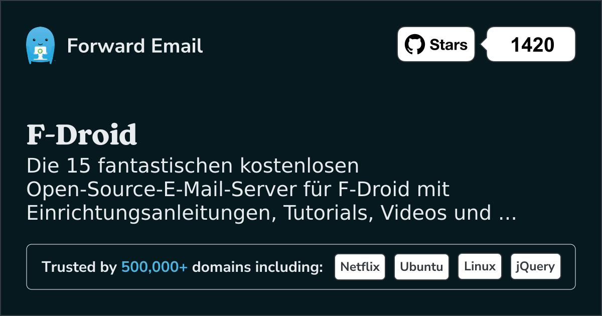 15 erstaunliche Open-Source-E-Mail-Server fĂŒr F-Droid im 2025