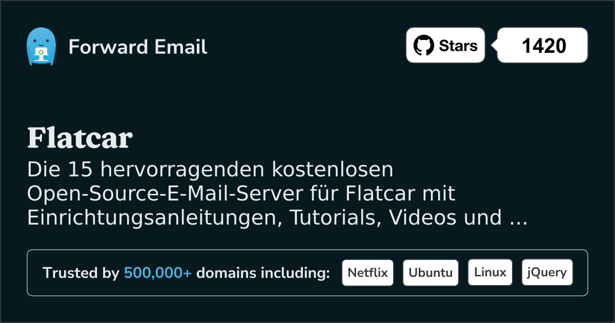 15 hervorragende Open-Source-E-Mail-Server fĂŒr Flatcar im 2025