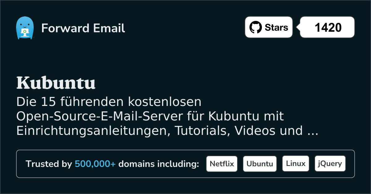15 fĂŒhrende Open-Source-E-Mail-Server fĂŒr Kubuntu im 2025