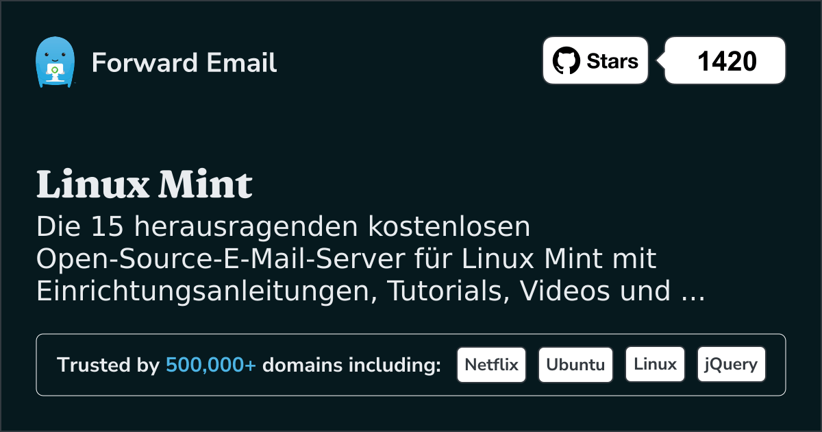 15 herausragende Open-Source-E-Mail-Server fĂŒr Linux Mint im 2025
