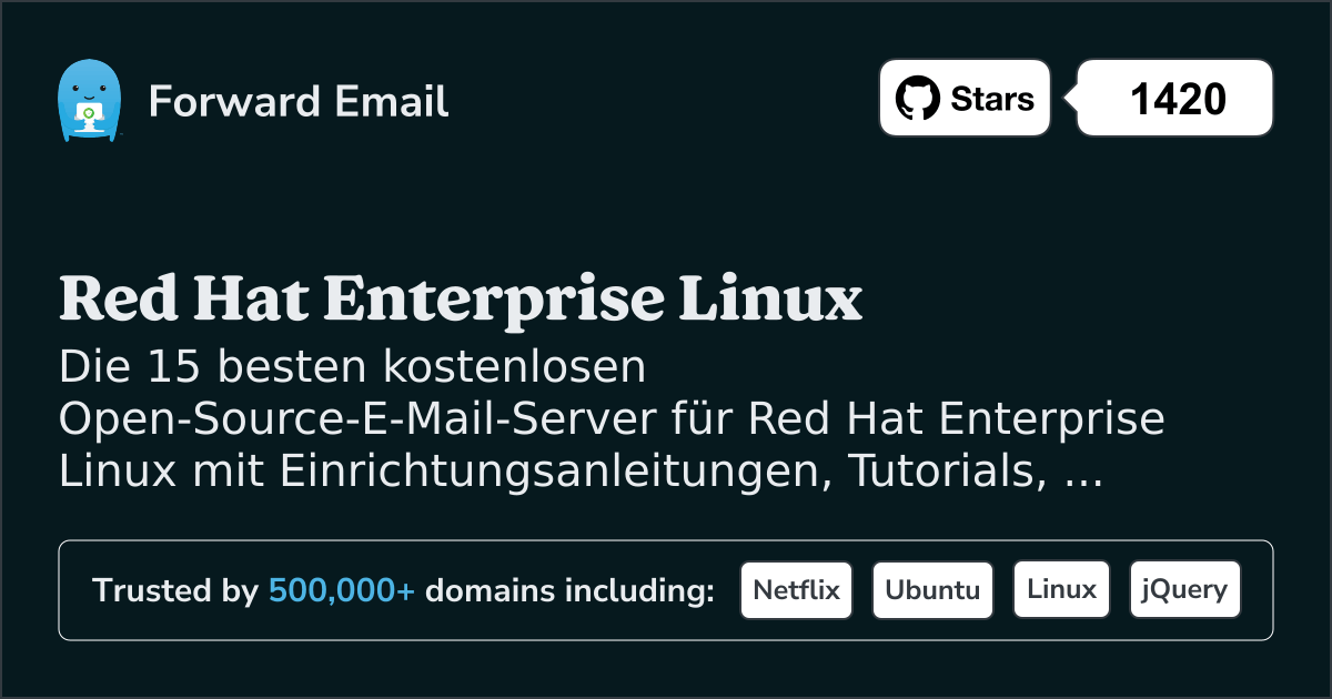 Die 15 besten Open-Source-E-Mail-Server fĂŒr Red Hat Enterprise Linux im 2025