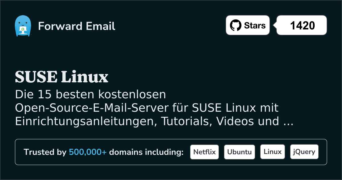 Die 15 besten Open-Source-E-Mail-Server fĂŒr SUSE Linux im 2025