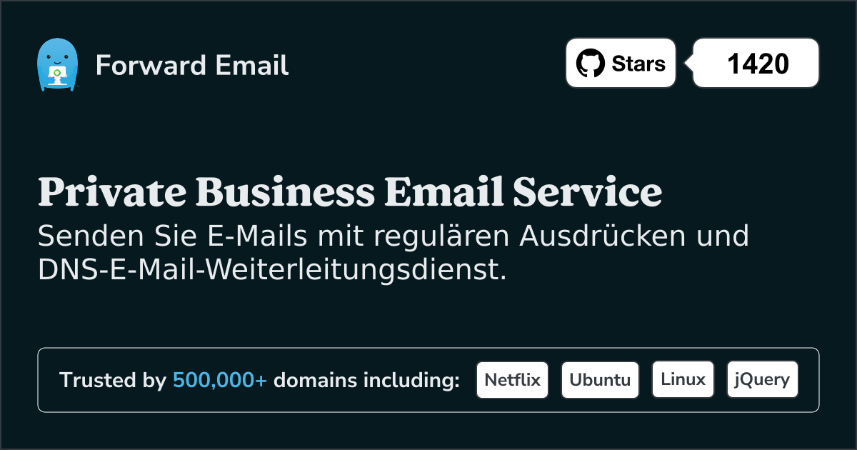Regulärer Ausdruck für die E-Mail-Weiterleitung für benutzerdefinierte Domänen