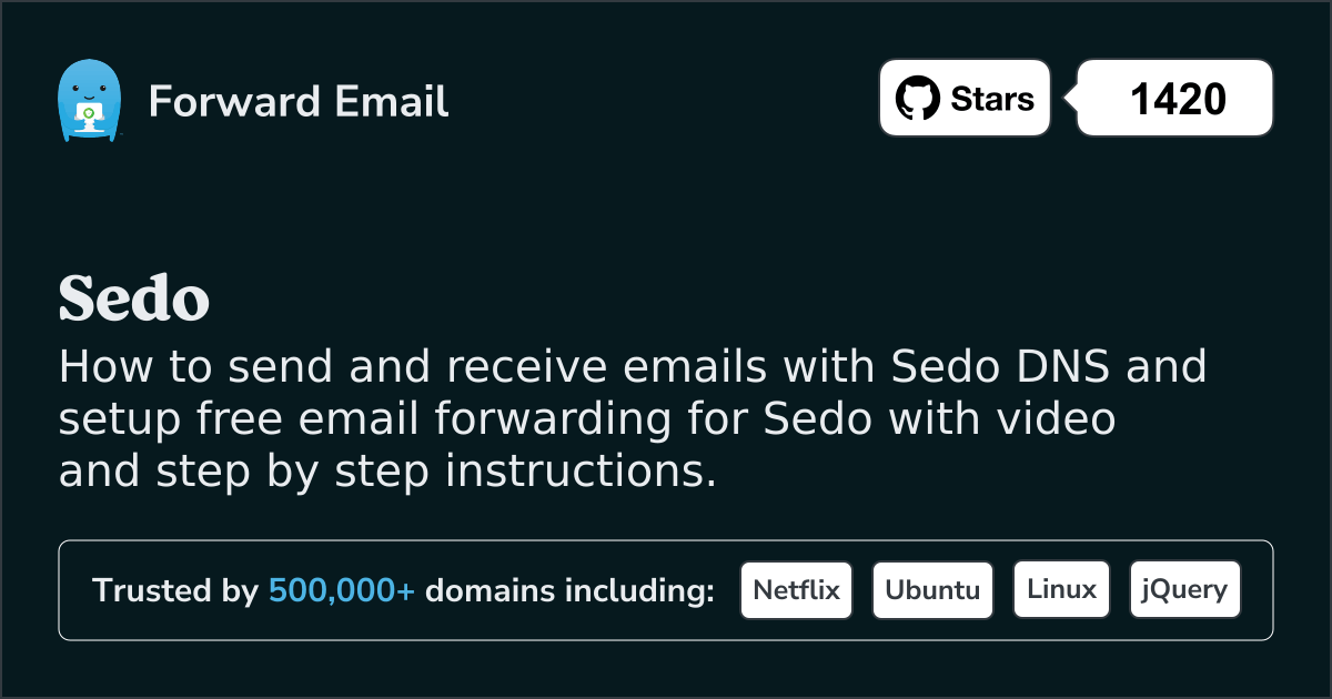 So richten Sie E-Mail mit Sedo ein