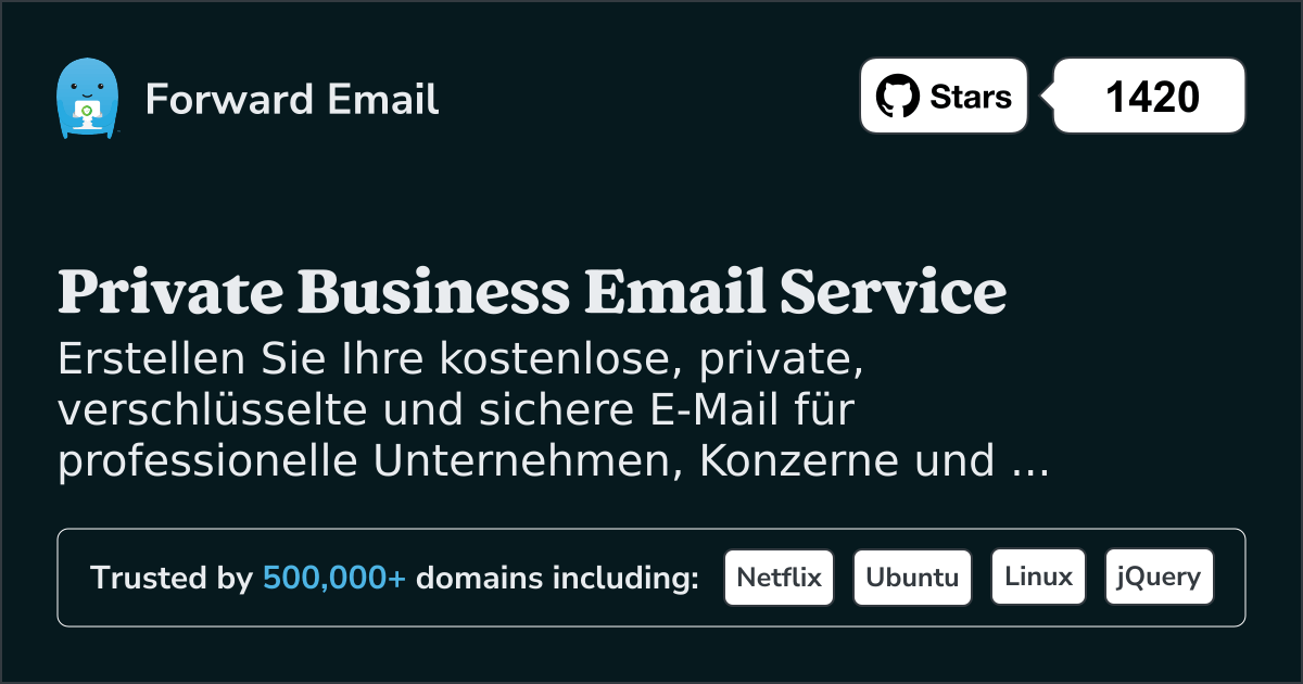 Private Geschäfts-E-Mail für benutzerdefinierte Domänen