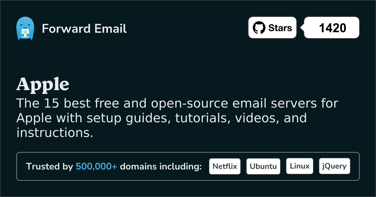 15 Best Open Source Email Servers for Apple in 2025