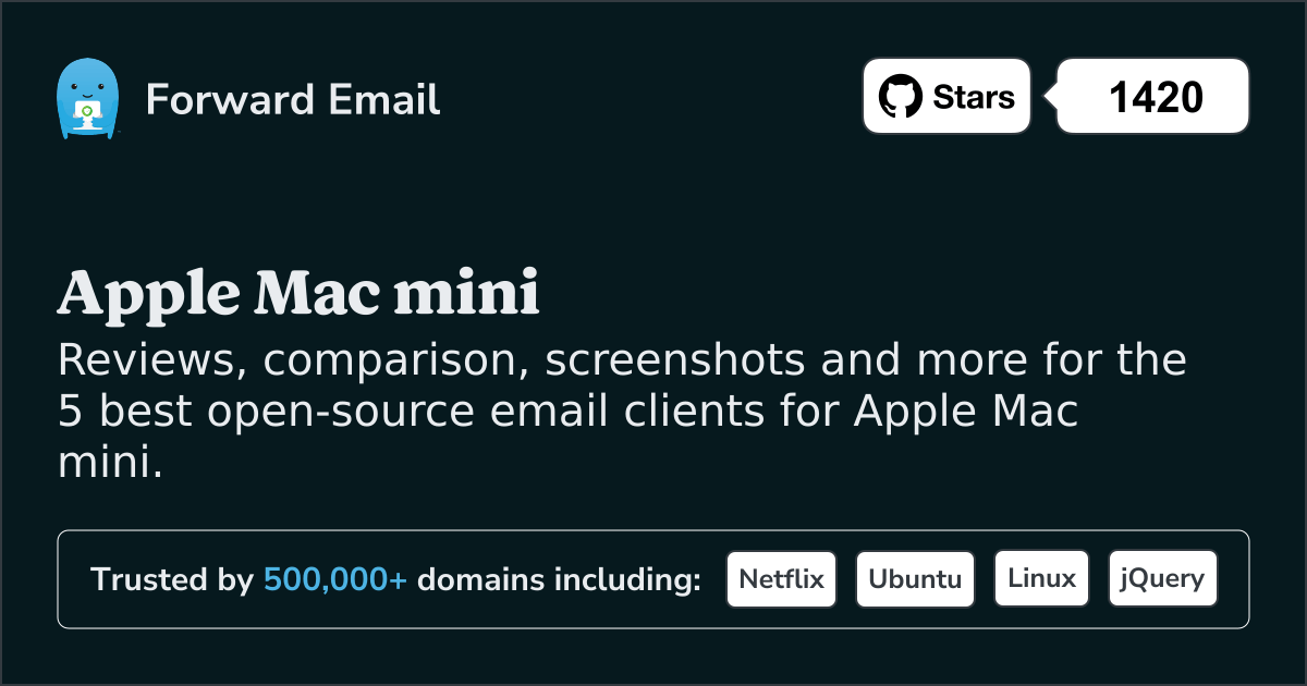5 Best Open Source Email Clients for Apple Mac mini in 2025