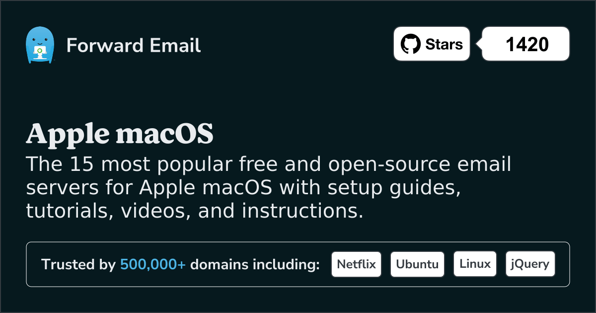 15 Most Popular Open Source Email Servers for Apple macOS in 2025