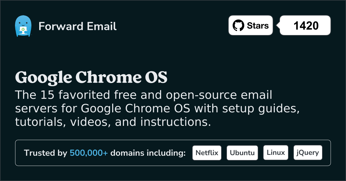 15 Favorited Open Source Email Servers for Google Chrome OS in 2025