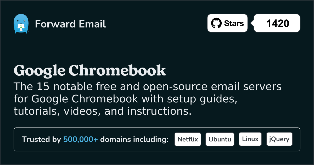 15 Notable Open Source Email Servers for Google Chromebook in 2025