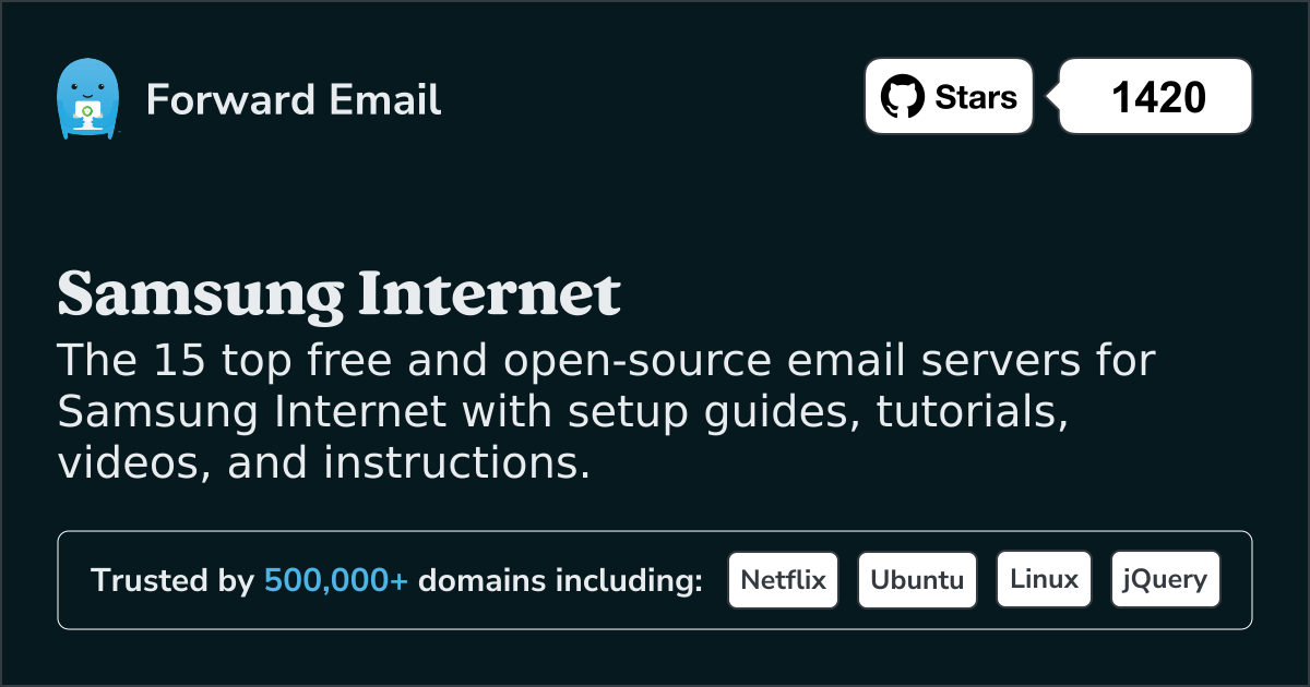 15 Top Open Source Email Servers for Samsung Internet in 2025