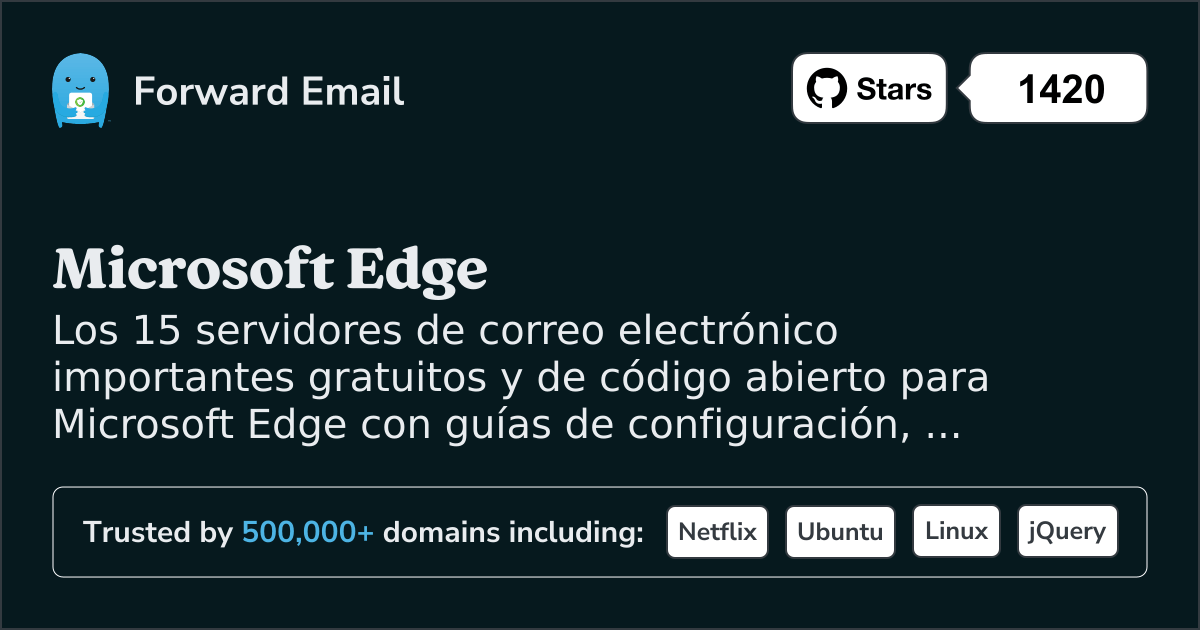 15 servidores de correo electrónico de código abierto importantes para Microsoft Edge en 2025