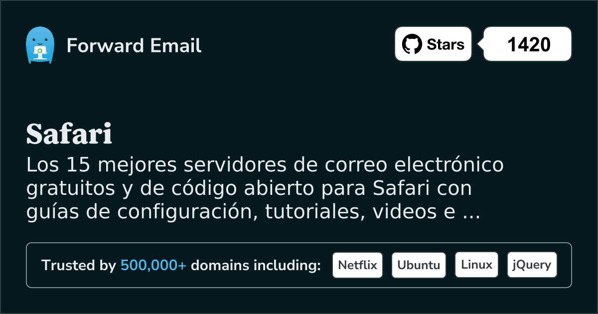 Los 15 mejores servidores de correo electrónico de código abierto para Safari en 2025