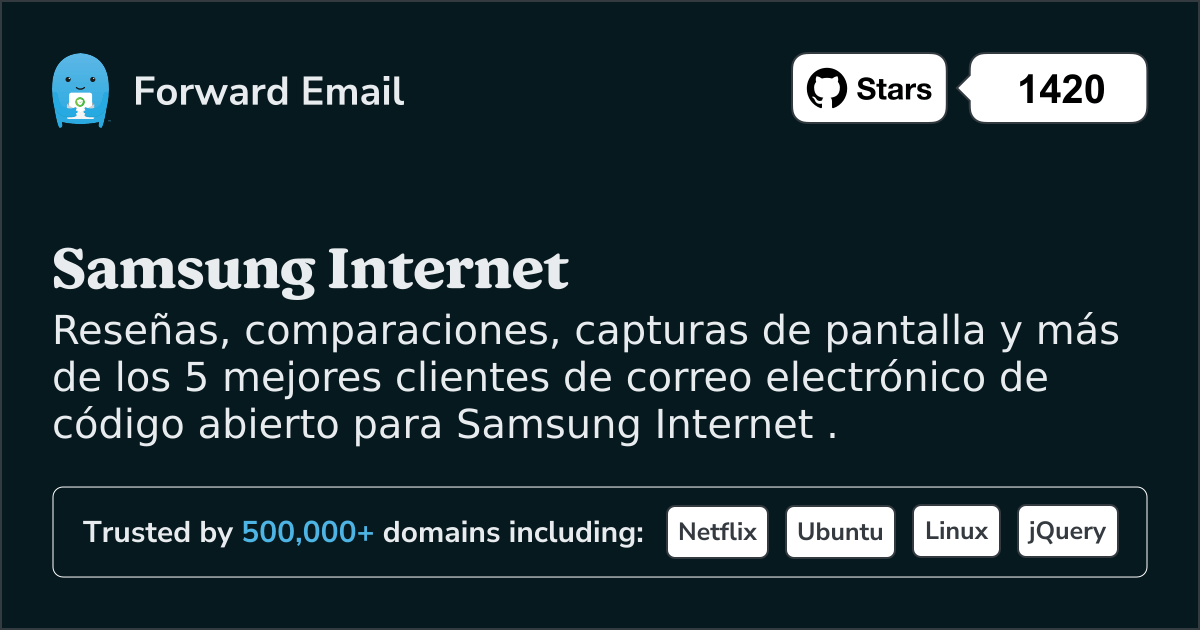 Los 5 mejores clientes de correo electrónico de código abierto para Samsung Internet en 2025