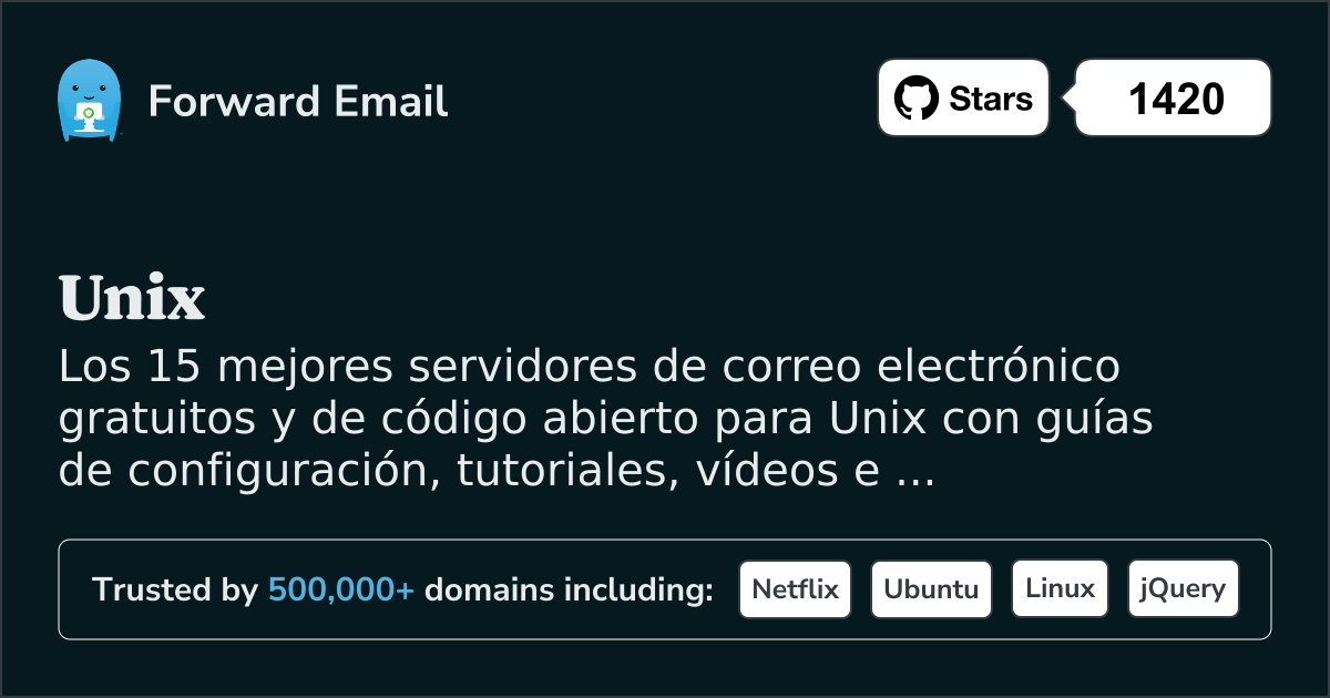 Los 15 mejores servidores de correo electrónico de código abierto para Unix en 2025