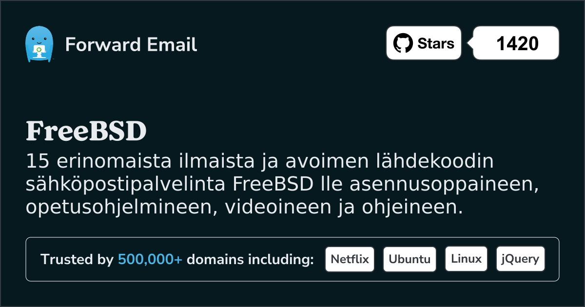 15 erinomaista avoimen lähdekoodin sähköpostipalvelinta FreeBSD vuonna 2025